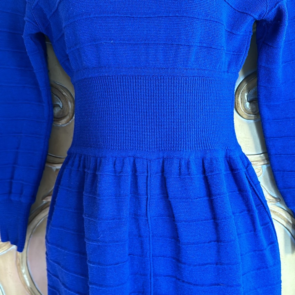 Adrienne Vittadini Blue Sweater Dress - Picture 2 of 10